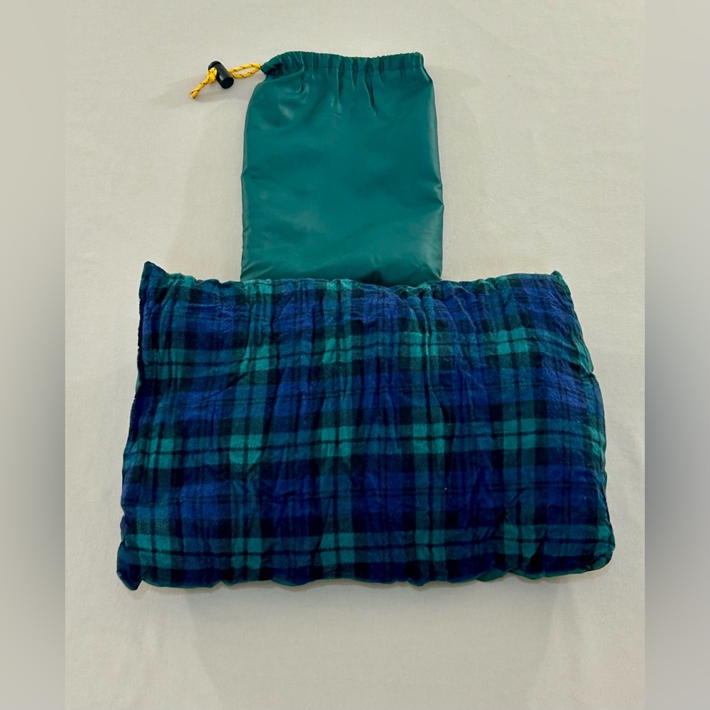 2 Camping Travel Double Sided Pillows w/Flannel and Cool side & tote camping